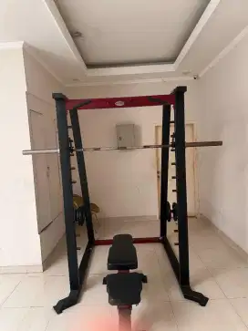 Smith machine std plus adjustable bench multi dan beban 60kg