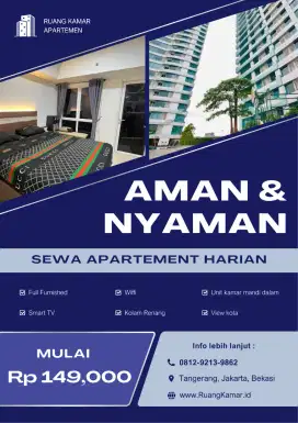 Sewa apartemen harian/transit grand k. Lagoon