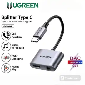 Kabel Connector Ugreen USB Type C 3.5mm & Type C Call