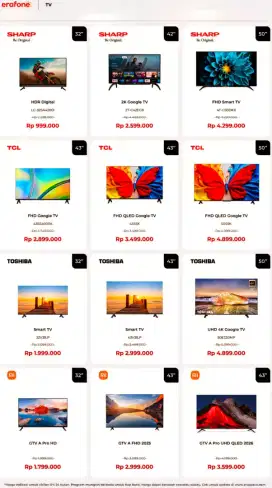 Cash / Cicilan Xiaomi Google TV A Pro