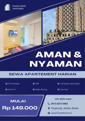 Sewa apartement harian/transit sayana indah termurah