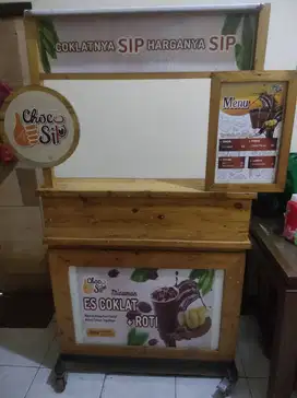 Gerobak Jualan Jati Belanda / Gerobak Minuman / Booth Jati Belanda