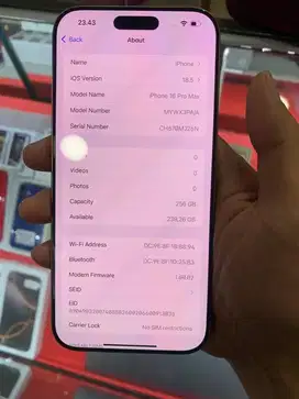 Iphone 16 Promax 256GB Resmi Ibox Garansi On