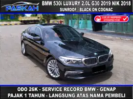 SUNROOF Bunga=5% Genap Odo=26k PAJAK=07-2026 BMW 530i 2019 nik 2018