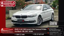 BMW G30 530i Luxury Line Sunroof White On Black NIK 2017 Akhir