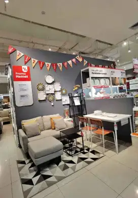 Sofa L minimalis 2 seater ruang tamu