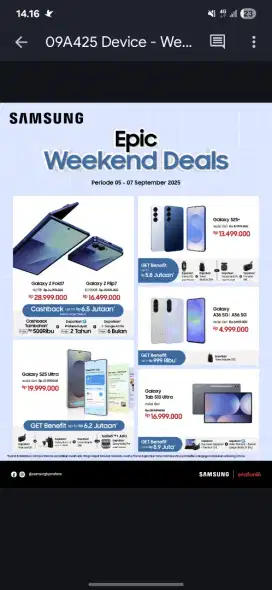 PROMO SPESIAL WEKEEND - Z fold 7  (12/ 1 TB )  Kredit Bisa Tanpa DP