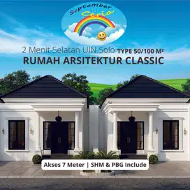 DiJual Rumah Classic Mewah 2Lt, 5mnt ke Kampus UIN Kartasura Solo