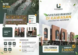 DI JUAL RUMAH KOS 11 KAMAR FULL FURNISH DI DEKAT KAMPUS UI DEPOK