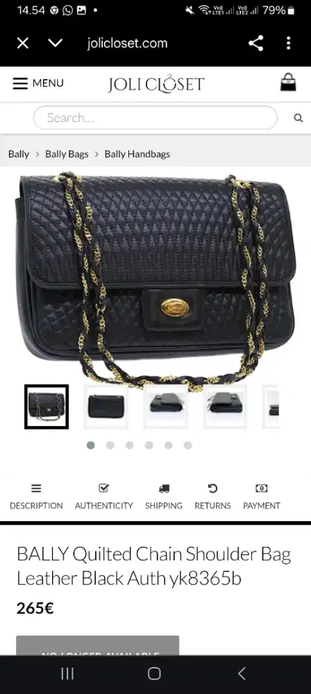 Dijual tas Bally original dengan kulit asli