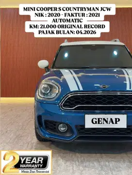 [ KM 21.000 ORIGINAL ] MINI COOPER S COUNTRYMAN JWC 2.0 AT 2021
