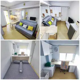 Renov Ruang Kerja 2BR to 1BR Furnished Edelweis Apartemen Bassura City