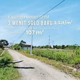 Dijual Kavling Siap Bangun SHM di Sukoharjo - Hanya 3 Menit Solo Baru