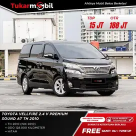 Toyota vellfire v 2.4 premium sound metik tahun 2010 hitam pjk panjang