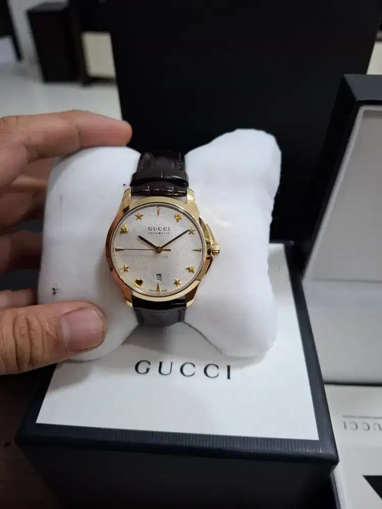 Gucci YA126470A G-timeless Automatic Women's Watch New + Box & Paper's