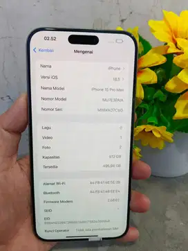 IPHONE 15 PRO MAX 512GB SECOND INDO