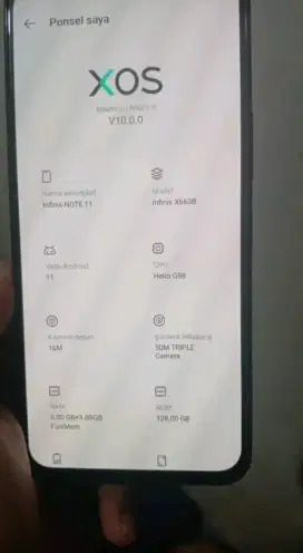 Infinix Not 11 NFC Ram 6/128GB Batangan