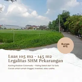 Dijual Kavling Strategis di Kłodran Colomadu, Dekat Tol Solo