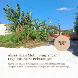 Dijual Kavling di Purbyan, Gentan dengan Akses Mudah dan Legalitas SHM