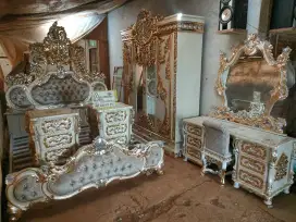 Tempat tidur dipan set kamar full kayu jati