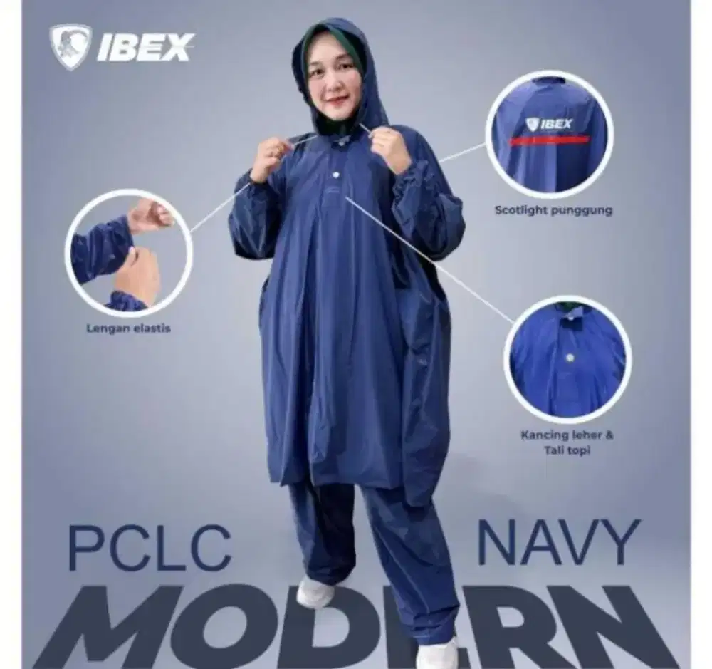 Jas hujan Ponco lengan + clana jumbo