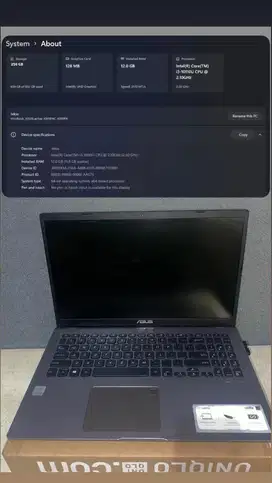 ASUSVIVOBOOK-X509FA | Intel I3 10110U | RAM 12 GB | SSD NVME 256 GB