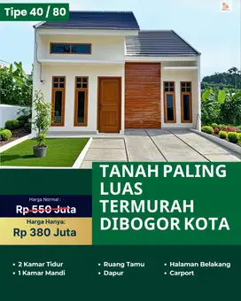 Rumah Luas Termurah Di Bogor Kota, Istri Pasti Makin Cinta