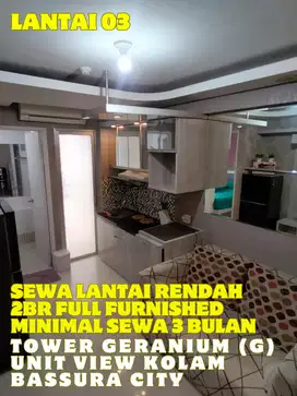 SEWA 2BR FURNISHED KEREN  LT RENDAH TOWER G APARTEMEN BASSURA CITY