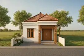 Rumah Dekat UMY Tipe 50 Model Klasik Carport Luas