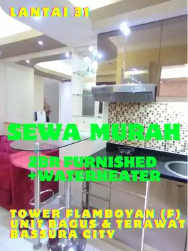 SEWA 2BR FURNISHED+WATERHEATER TOWER F APARTEMEN BASSURA CITY