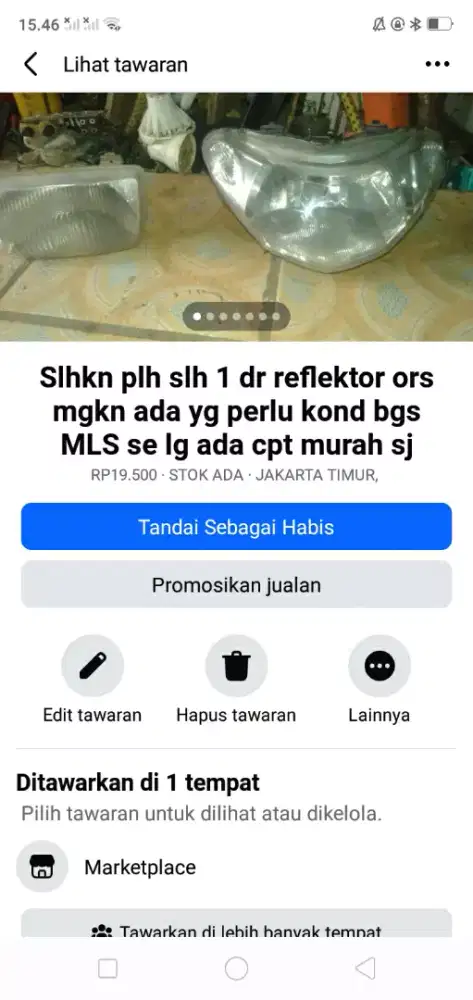 Slhkn plh slh 1 dr kelengkapan sepeda/motor kond bgs mgkn ada yg perlu