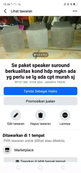 Se paket speaker suround berkualitas kond hdp murah sj cpt dpt yah