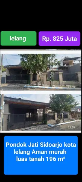 Lelang pondok jati Sidoarjo kota
