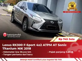 [ GARANSI 5TH ] Lexus RX 300 RX300 F-Sport F Sport AT 2018/2019