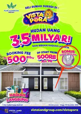 Rumah Subsidi termurah tanpa dp di serang