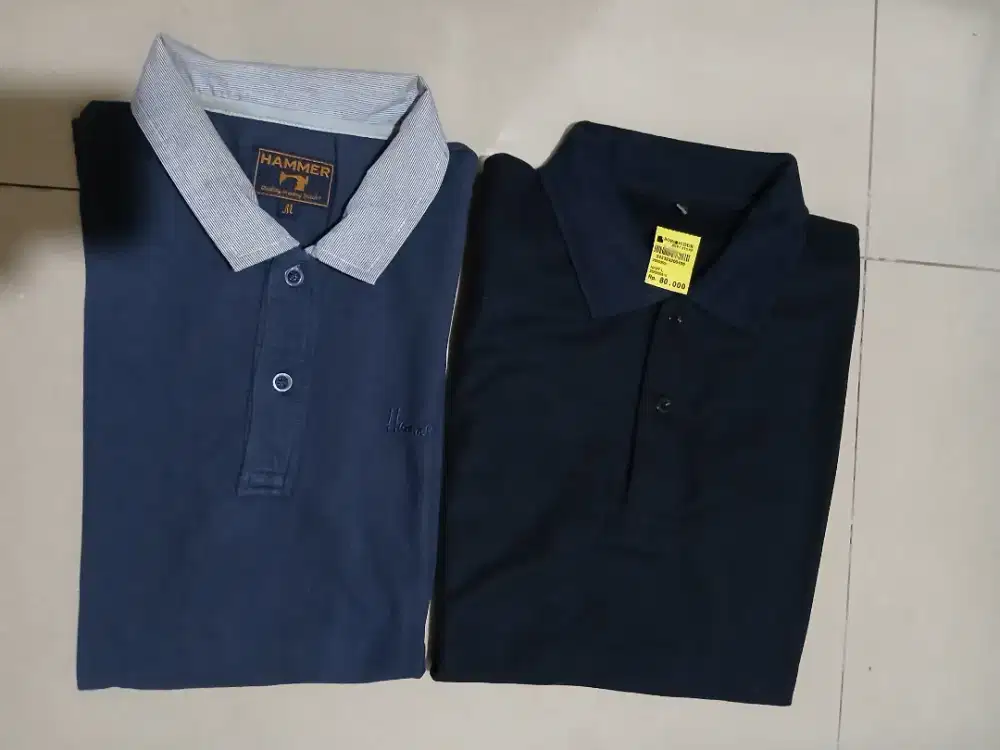 Polo Shirt Hammer & No brand Navy Blue Borongan