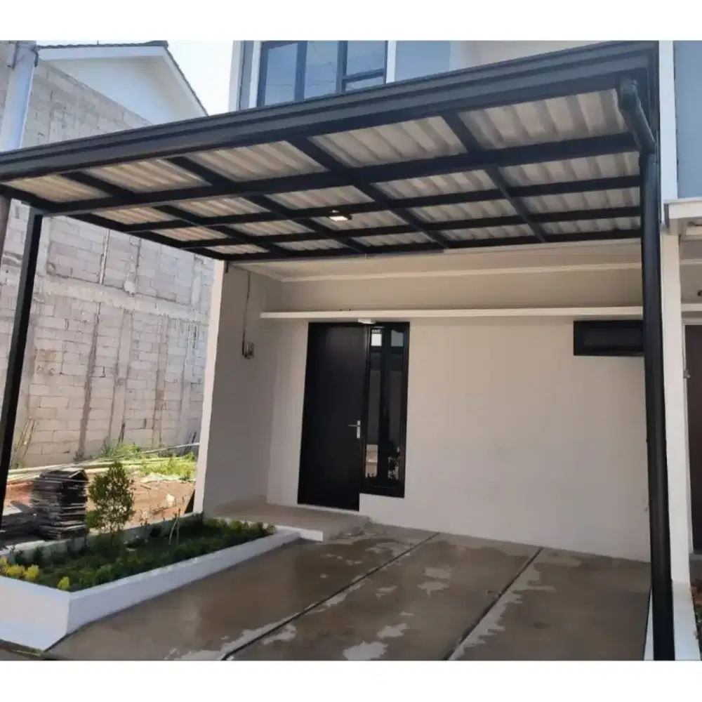 Pasang Kanopi Alderon Double Layer Rangka Hollo Galvanis Free Survei