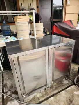 Dijual meja lemar stainless steel (foodgrade)