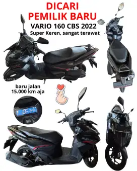 Motor sekon Vario 160 cc 2022 bagus KM 15 ribu