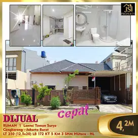 DIJUAL  CEPAT RUMAH  1  Lantai Taman Surya   Jakarta Bara - HL