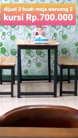 Dijual meja kursi warung bakso