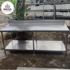 Meja Stainless 2 Susun | Kitchen Table 2 Meter