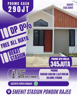 Rumah 1 lantai Cluster Terdekat Ke Stasiun Pondok Rajeg Cibinong