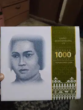 Uang bersambung 2x Pecahan 1.000