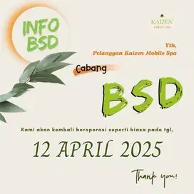 Di Butuhkan Terapis untuk daerah BSD dan sekitarnya