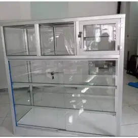 Etalase beras warung 1.3meter  gress