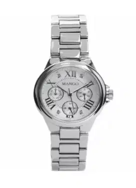 Mango MA6686L-80 Jam Tangan Wanita Stainless Stee - Silver