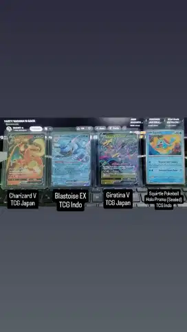 PAKET 4 PCS KARTU POKEMON ORIGINAL 100% TCG INDO & JAPAN