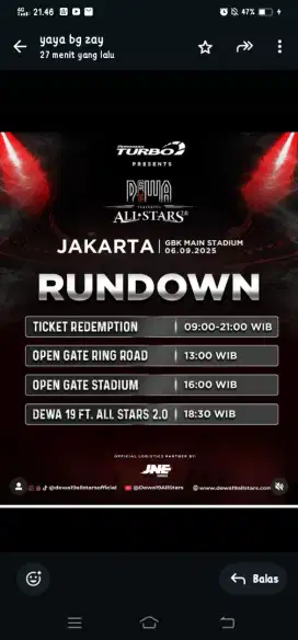 tiket konser dewa 19