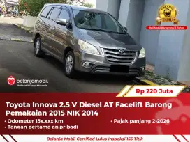 [ GARANSI 5TH ] Toyota Innova 2.5 V Diesel Facelift Barong 2014/2015